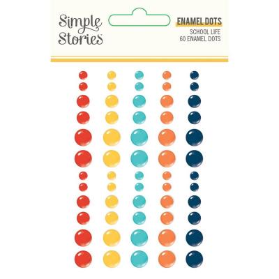 Simple Stories School Life Embellishments - Enamel Dots